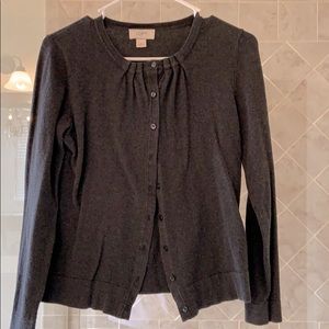 Loft pleated neck cardigan